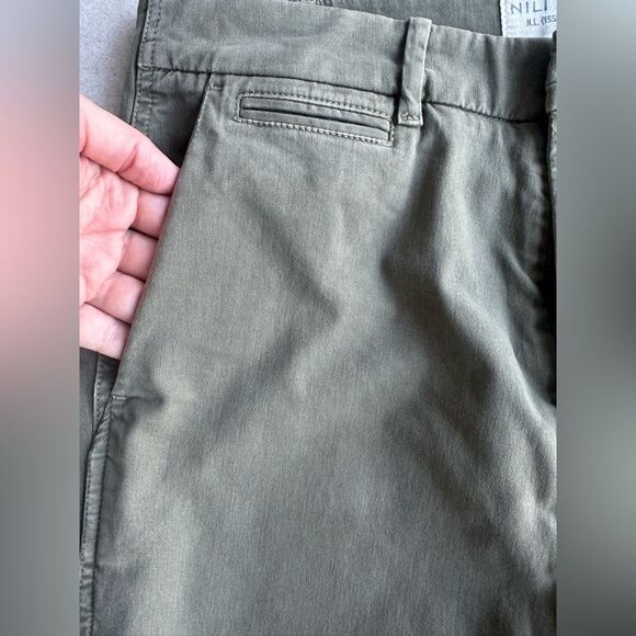 Nili Lotan Drop Crotch Army Pants with Ankle Zippers in Khaki Size 0 - Picture 8 of 10